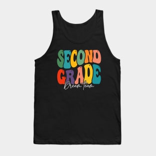 Second Grade dream team - 2nd Grade Teachers And Kids, Groovy Design Tank Top